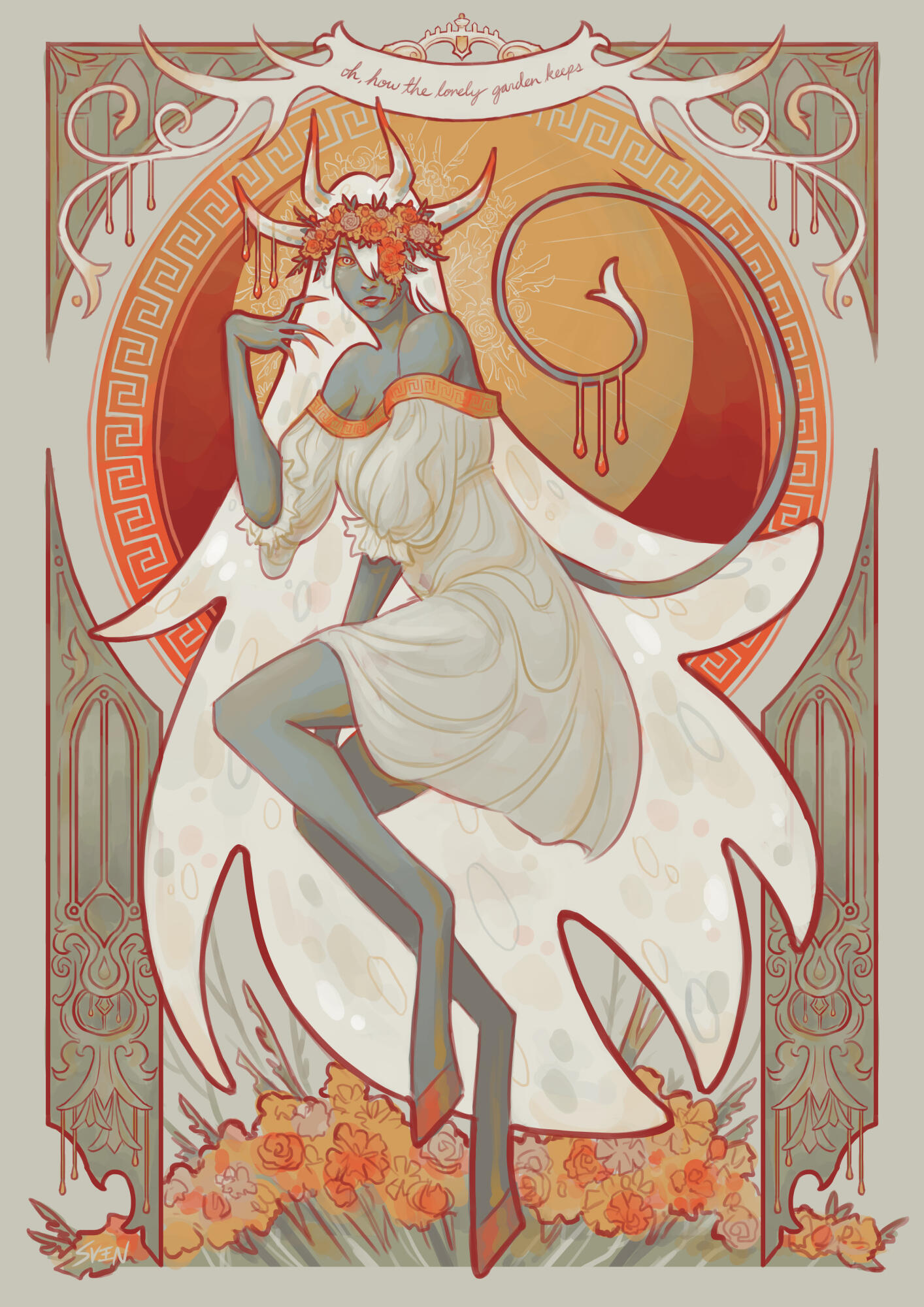 oh, how the lonely garden keeps