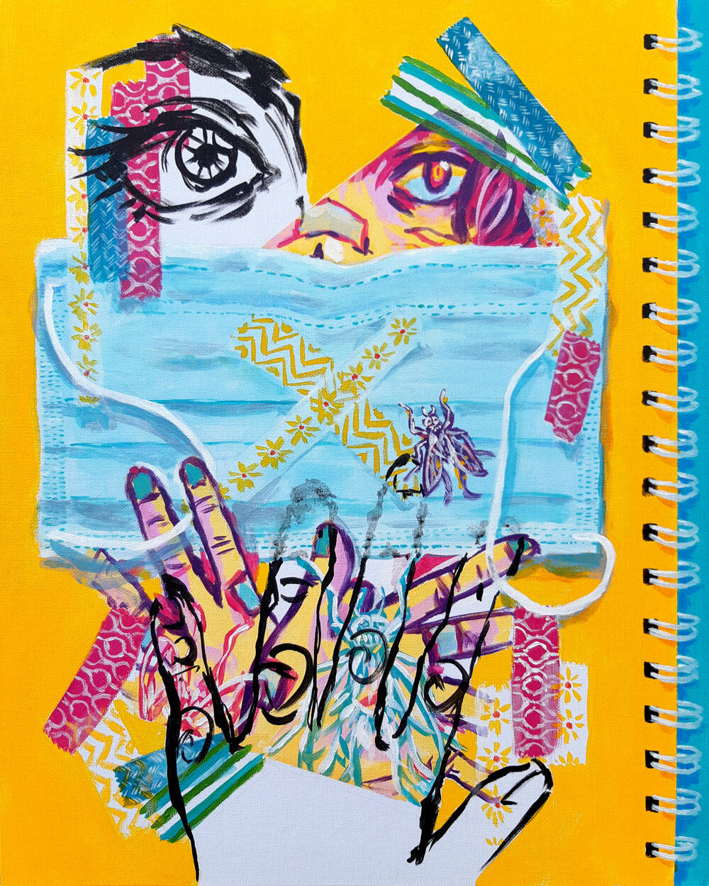 Painting of a Collage of a Portrait of a Bad Time (2020)