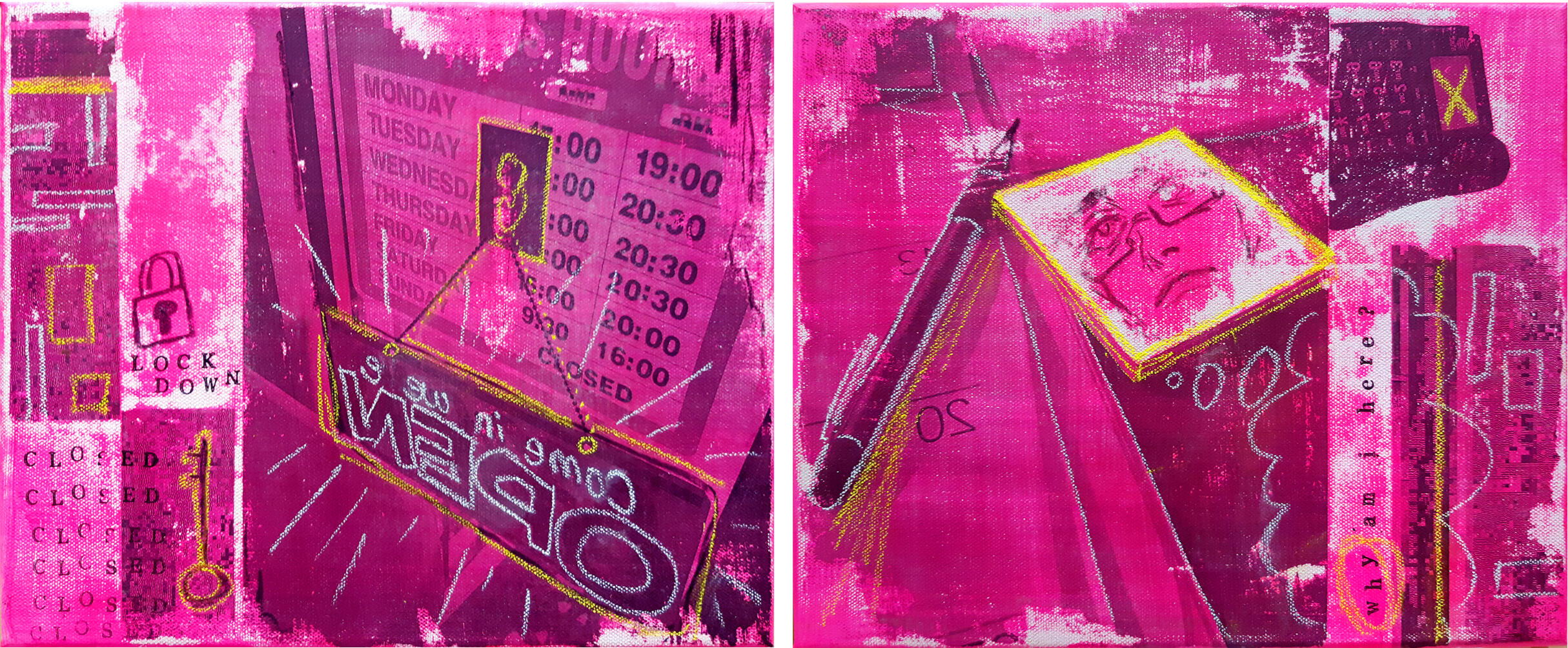 Non-Essential Worker (2021) • Diptych